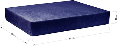 Produktbild von TexDeko BEZUG Easy-CLEAN für Palettenkissen (ohne Schaumstoff/Füllung) Replacement für Palettenpolster In & Outdoor (Halbes Palettenkissen 60x80x12cm Blau)