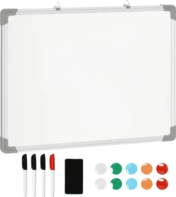 Produktbild von HOMCOM Whiteboard Magnetisch Magnettafel mit 4 Markern10 Magnet 60 x 45 cm