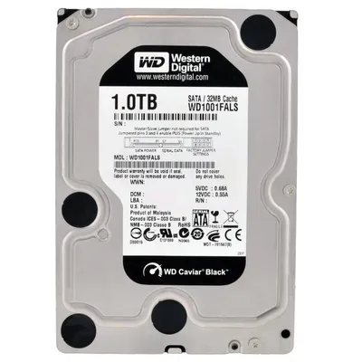 Produktbild von Western Digital Caviar Black 1TB, Serial ATA II, 1000 GB, 8,89 cm (3.5"), 1W, 7,8W, 1W