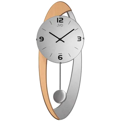 Produktbild von JVD NS15021/68 Wanduhr Quarz mit Pendel Pendeluhr buche farben leise