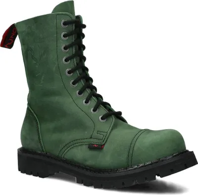 Produktbild von NAGABA Stahlkappenschuhe Damen Herren Stiefel 10-Loch - Leder - Grün - 40
