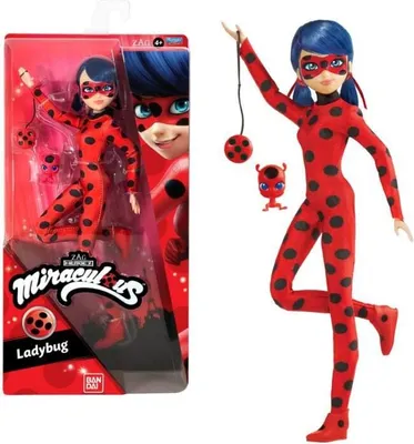Produktbild von Bandai Miraculous Ladybug Puppe 26cm mit Zubehör und Superhelden-Outfit