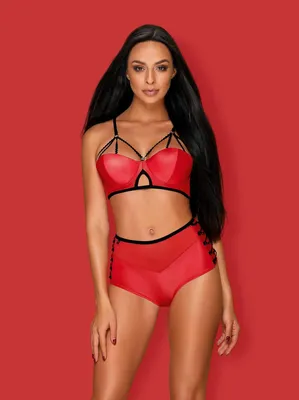 Productafbeelding van OBSESSIVE - LEATHERIA SET, tweedelig, maat S/M