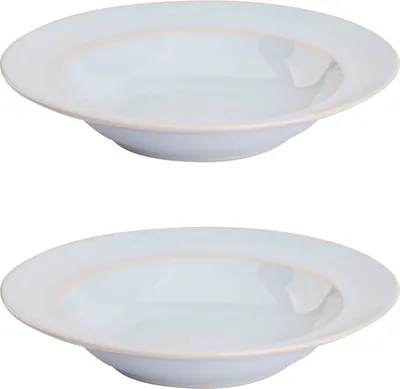 Produktbild von palmer Barolo große tiefe Teller - 2er-Set, Steingut, Ø 29 cm, hellblau, glänzend, moderner Stil, für Pasta, Suppe oder als Servierteller, stapelbar, spülmaschinenfest