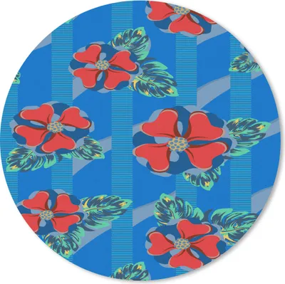 Produktbild von MuchoWow® Mauspad Mousepad Hibiskus - Hawaii - Rot - Muster - Blume 30x30 cm - Mousepads - Maus Mat - Pad - Mausunterlage - Tischunterlage - Schreibtischmatten