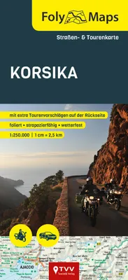 Obrázok produktu pre FolyMaps Mapa Korzika - Cestná a turistická mapa 1:250 000