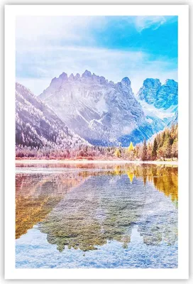 Produktbild von Poster - Poster ohne Rahmen - Herbst Landschaft Berge - 61x91,5 cm - Wand Bild - Wanddeko - Wandbilder - Kunstposter - Wandposter - Bilder - Kunstdruck - Wanddekoration - Wandbild - P2XPA61x91-4624