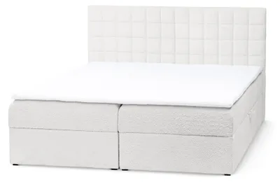 Zdjęcie produktu dla Łóżko z pojemnikiem na pościel, model Laky, kolor biały, wymiary 160 x 200 cm