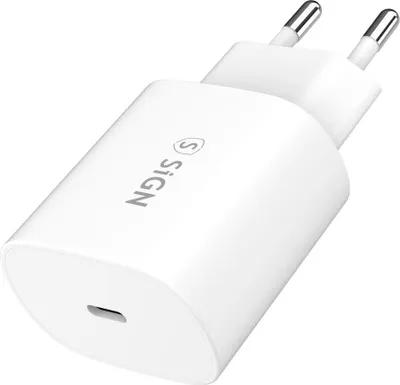 Zdjęcie produktu dla Szybka ładowarka SiGN USB-C 25 W 3 A - biała