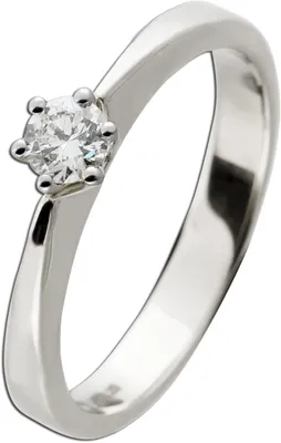 Produktbild von Brillant Solitärring Weißgold 585 14 K 0.25ct TW VSI  16