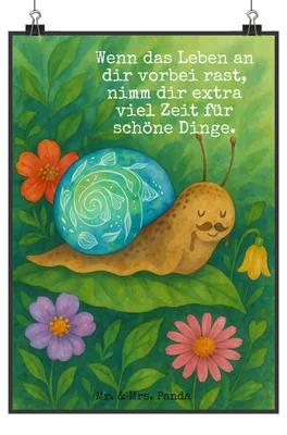 Produktbild von Mr. & Mrs. Panda Bild Schnecke Sir Design DIN A4 - Weiß - Geschenk, Plakat, Schnecken, drucke, Motivation, Deko, Wandbild, Lebenseinstellung, wanddeko, Weisheit