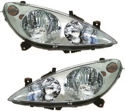 Produktbild von TYC Scheinwerfer Set für Peugeot 307 8/2000-6/2005 H1 H7 LWR Stellmotor Halogen