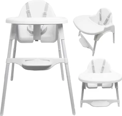 Produktbild von Yalion Kinderhochstuhl Hochstuhl Babystuhl Esszimmerstuhl (ca. 6-36 Monate) Verstellbarer,5-Punkt-Sicherheitsgurt, maximale Belastbarkeit 15 kg-Weiß
