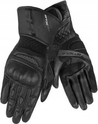 Produktbild von SHIMA Motorradhandschuhe 3XL Schwarz Leder mit Knöchelprotektor und Visierwischer
