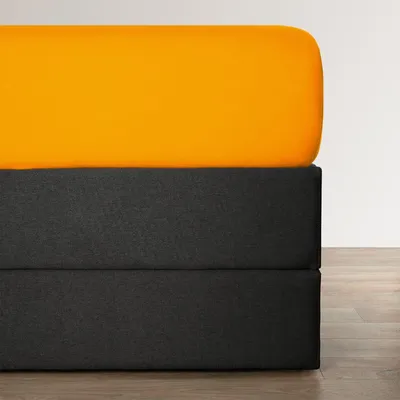 Produktbild von Bettwaren-Shop Jersey-Elasthan Boxspring Spannbettlaken Multi-Stretch für hohe Matratzen 140x200 - 160x220 cm mango