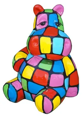 Image de Figurine Hippopotame Statue Figurines Sculptures Décoration Abstrait Nouveau