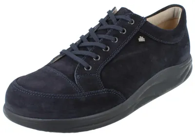 Produktbild von FINN COMFORT FINNAMIC Huelva Herren Halbschuhe dunkelblau Veloursleder - Größe: UK 8