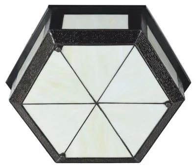 Produktbild von Casa Padrino Art Deco Tiffany Deckenleuchte Beige / Rotbraun 52 cm - Art Deco Leuchten - Tiffany Leuchten