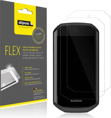 Produktbild von 2x Schutzfolie für Garmin Edge 1050 Folie, 100% Displayabdeckung, dipos Flex