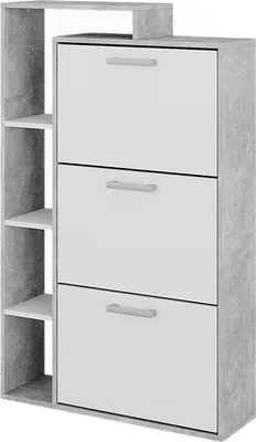 Obrázek produktu pro Výklopník na boty Vicco Orlando Bílá/beton 80 x 128.3 cm se 3 přihrádkami, Model 50016