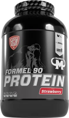 Produktbild von Mammut Nutrition - Formel 90 Protein - 3000 g Dose, 1 x 3000 g Dose, Geschmack: Erdbeere