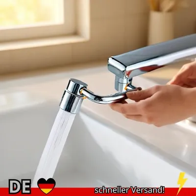 Produktbild von 1 Stück 1080 ° Schwenkbarer Küchenarmatur-Verlängerung aus Edelstahl