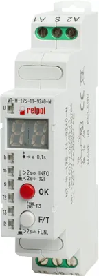 Zdjęcie produktu dla Przekaźnik czasowy Relpol MT-W-17S-11-9240-M wielofunkcyjny 1P 10A 0,1 s – 100 h 12 – 240 V AC / DC (860470)