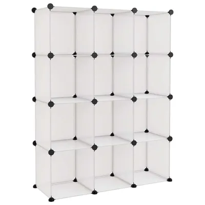 Immagine prodotto di vidaXL Sistema di scaffalatura con 12 cubi PP trasparente
