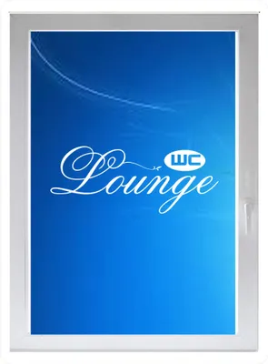 Produktbild von INDIGOS UG - WC laounge - Farbe: weiss - 96x38 cm - Sichtschutzfolie - Fensterfolie - Glasdekorfolie - für die Küche, WC laounge ans Fenster