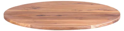 Produktbild von Runde Holzplatte Emilio | 50 x 50 cm | Akazienholz massiv | Farbe: Natur | gerade Kante | Pflegeleichte DIY-Tischplatte | geeignet für kleine Esstische und Bistrotische