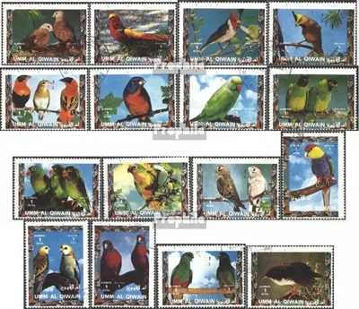 Produktbild von Briefmarken Umm al Kaiwain 1972 Mi 1242A-1257A (kompl.Ausg.) gestempelt Vögel