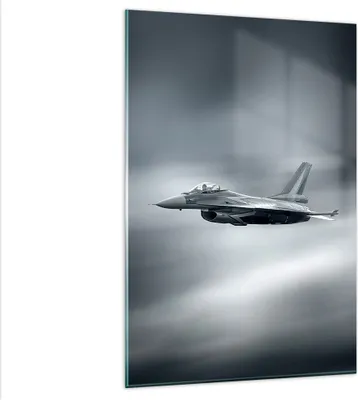 Produktbild von Bilder auf glas - Einteilig - Flugzeug Himmel Flug - 80x120cm - Glasbilder - Wandbilder - Bilder - zum Aufhängen bereit - Wanddekoration aus Glas - Glas Bilder - Wandbild auf Glas - GPA80x120-3415