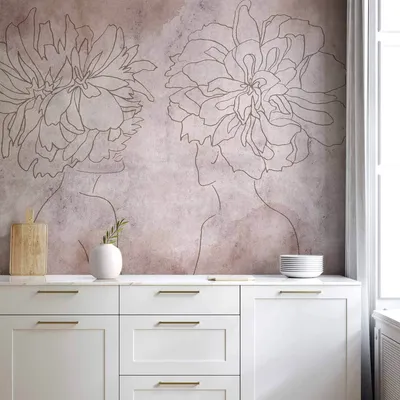 Produktbild von Vlies Fototapete - Floristic Fresco 150x105 cm Abstrakt h-A-0224-a-a