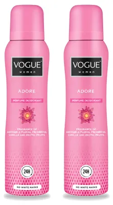 Obrázek produktu pro 2 x Deodorant ve spreji Vogue Adore pro ženy - 150 ml - výhodná balení - 2 kusy