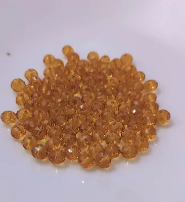 Image de Perles de verre - Type 'Faceted' - 160 pièces - 3 mm - Orange foncé
