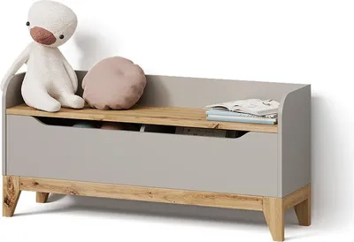 Image de Coffre à jouets Livinity Malia Cachemire/Artisan 107.2x50cm avec banc, Model 59791