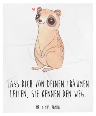 Produktbild von Mr. & Mrs. Panda Kuscheldecke Plumplori Glücklich - Weiß - Geschenk, Glück, Niedlich, Plaid, Lustige Sprüche, Bettdecke, Decke, Tagesdecke, Sofaüberwurf