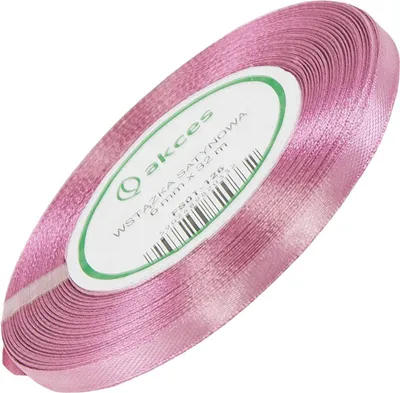 Obrázok produktu pre Saténová stuha špinavoružová 6 mm - 32mb
