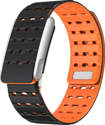 Produktbild von Strap-it Magnetic Silikonband - passend für das Whoop MG (schwarz/orange)