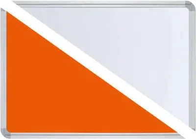 Produktbild von Stellwandtafel Pinntafel/Whiteboard B1800xH1200xT22 orange/weiß