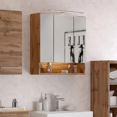 Produktbild von Spiegelschrank Badschrank Hängeschrank Wandschrank Badspiegel "Livorno I"