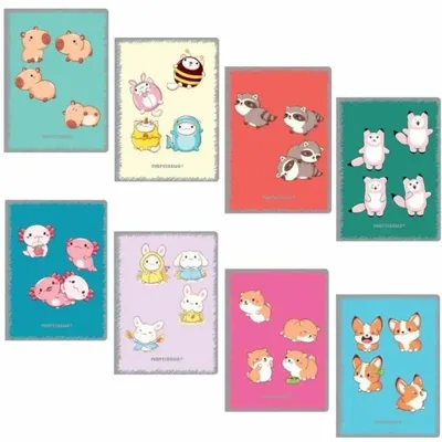 Zdjęcie produktu dla Zeszyt A6/40K kratka 60g Kawaii (8szt) NARCISSUS