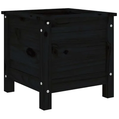 Obrázek produktu pro vidaXL květináč černý 40x40x39 cm masivní borovicové dřevo