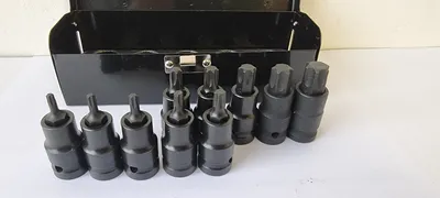 Produktbild von Stahlkaiser Torx Kraft Steckschlüssel Satz T20-T70 Schlagschrauber geeignet 10 tlg.