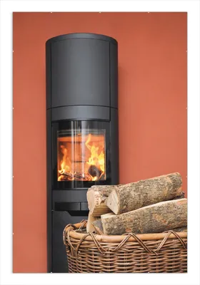 Produktbild von Wallario Wandbild Kamin Romantik, Größe: 61 x 91,5 cm, Poster mit rahmenlosen Bildhalter