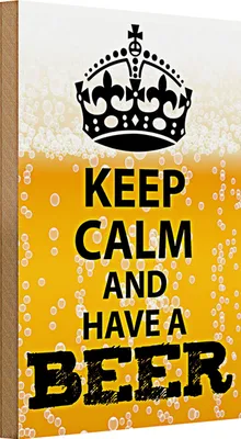 Produktbild von Holzschild Spruch 20x30cm Keep Calm and have a Beer Bier