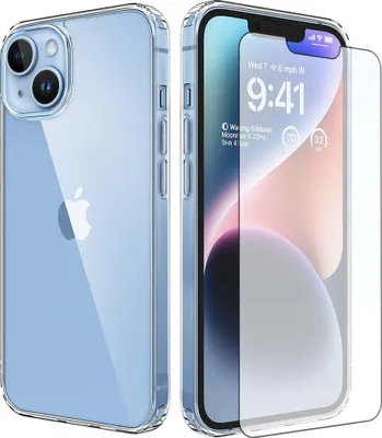 Obrázok produktu pre Priehľadné puzdro pre iPhone s ochranou obrazovky - IPhone 13 / Screen protector