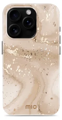 Produktbild von MIO iPhone 16 Pro MagSafe Hülle Hardcase Backcover - Gold Marble