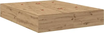 Produktbild von vidaXL Aufbewahrungsbettgestell Artisan-Eiche 150 cm Holzwerkstoff