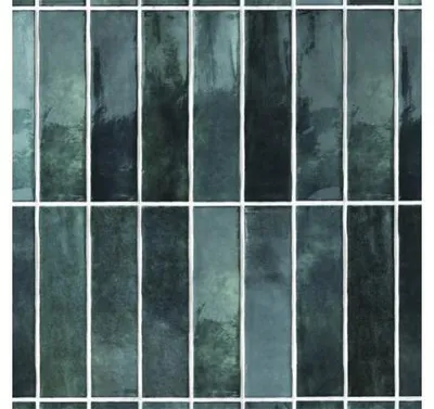 Produktbild von Handmuster zu Kunststoffpaneel Element 3D Optik Vertical Tiles Lagoon Brilliant Nullfuge 2600 x 375 x 8 mm